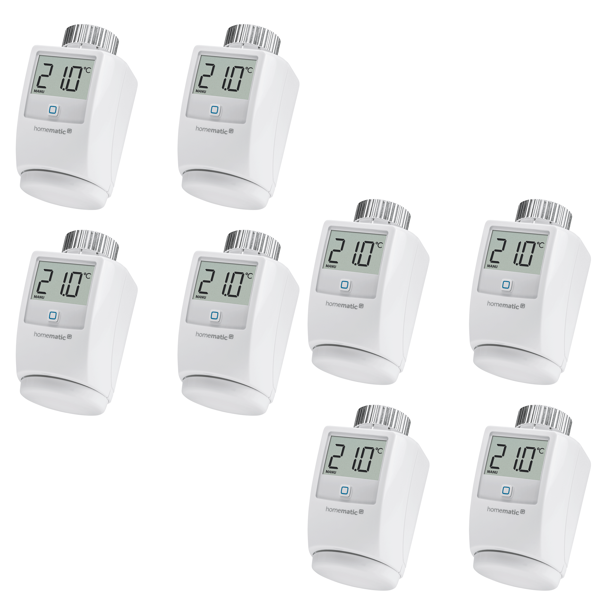 Homematic IP 8er-Set Heizkörperthermostat HMIP-eTRV-2 Homematic IP 8er-Set Heizkörperthermostat HMIP-eTRV-2